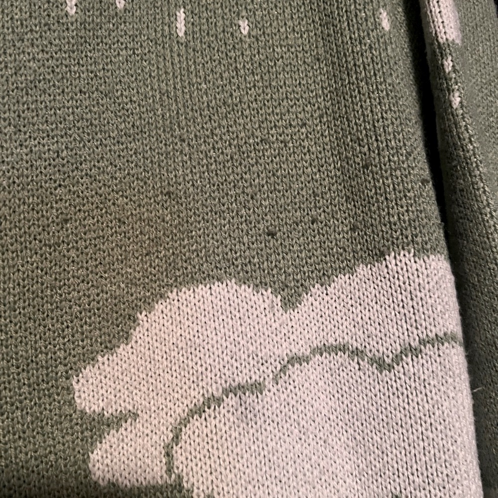 SHEIN Green Cloud Pattern Sweater - Picture 2 of 5